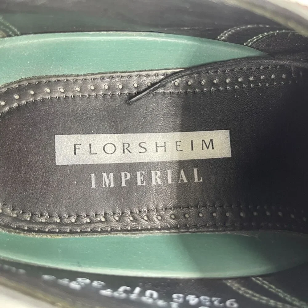 Florsheim Imperial Oxfords Mens Size 11.5 D Black Leather Wingtip Dress Shoes